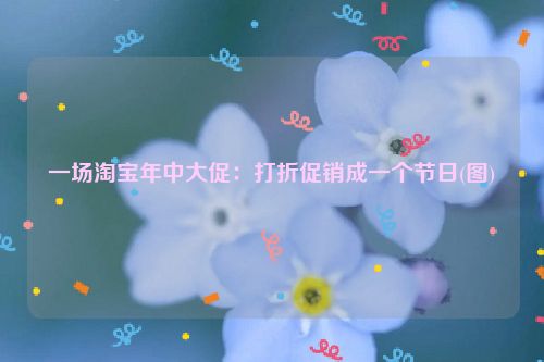 一场淘宝年中大促：打折促销成一个节日(图)